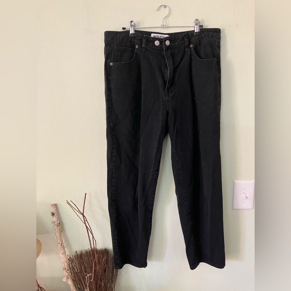 Roucha black straight leg jeans